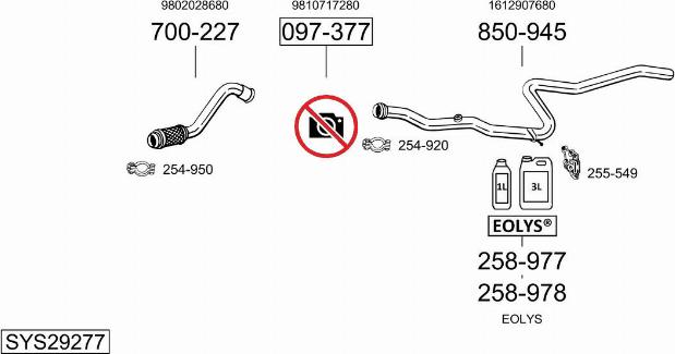 Bosal SYS29277 - Система выпуска ОГ avtokuzovplus.com.ua