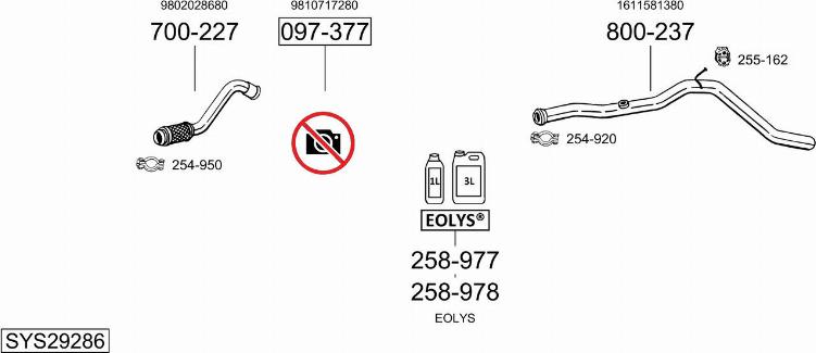 Bosal SYS29286 - Система випуску ОГ autocars.com.ua