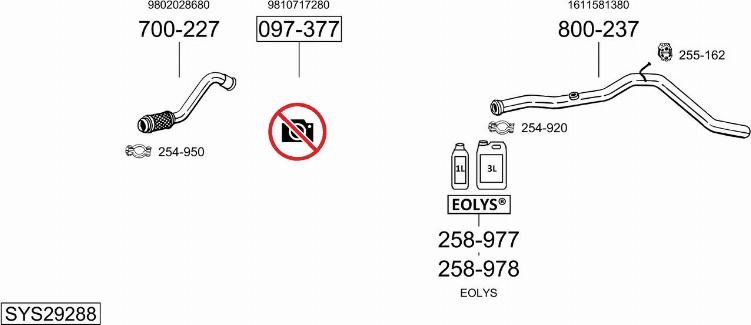 Bosal SYS29288 - Система випуску ОГ autocars.com.ua