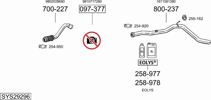 Bosal SYS29296 - Система выпуска ОГ avtokuzovplus.com.ua