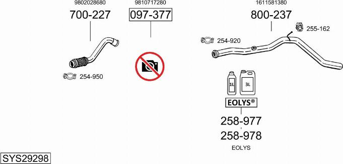 Bosal SYS29298 - Система выпуска ОГ avtokuzovplus.com.ua