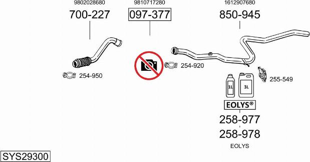 Bosal SYS29300 - Система выпуска ОГ avtokuzovplus.com.ua