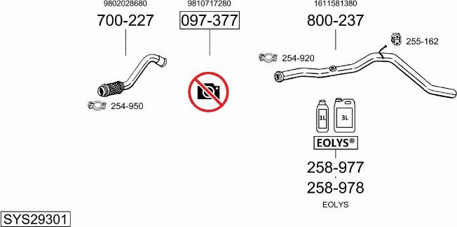 Bosal SYS29301 - Система випуску ОГ autocars.com.ua