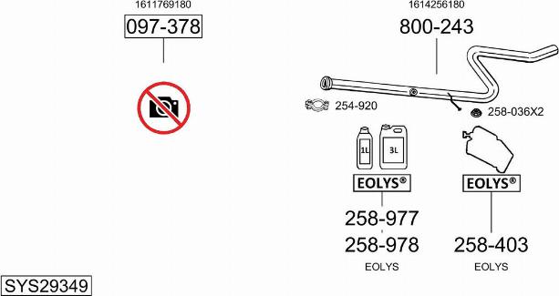 Bosal SYS29349 - Система випуску ОГ autocars.com.ua