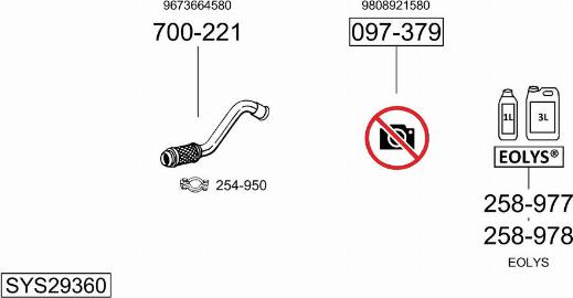 Bosal SYS29360 - Система випуску ОГ autocars.com.ua