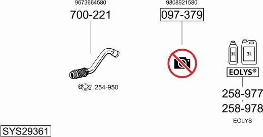 Bosal SYS29361 - Система випуску ОГ autocars.com.ua