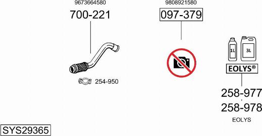 Bosal SYS29365 - Система випуску ОГ autocars.com.ua