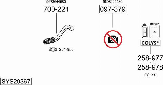 Bosal SYS29367 - Система випуску ОГ autocars.com.ua