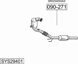 Bosal SYS29401 - Система випуску ОГ autocars.com.ua