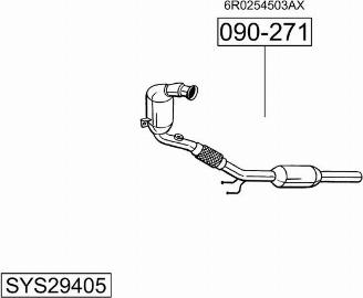 Bosal SYS29405 - Система випуску ОГ autocars.com.ua