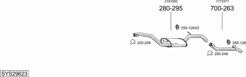 Bosal SYS29623 - Система випуску ОГ autocars.com.ua