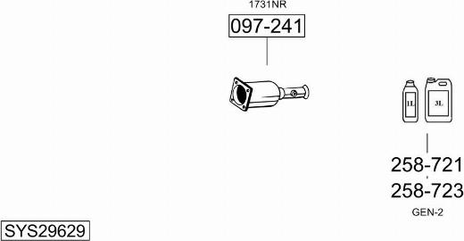 Bosal SYS29629 - Система випуску ОГ autocars.com.ua