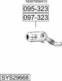 Bosal SYS29668 - Система випуску ОГ autocars.com.ua