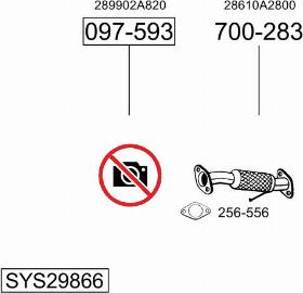 Bosal SYS29866 - Система випуску ОГ autocars.com.ua