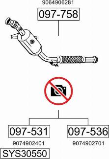 Bosal SYS30550 - Система випуску ОГ autocars.com.ua