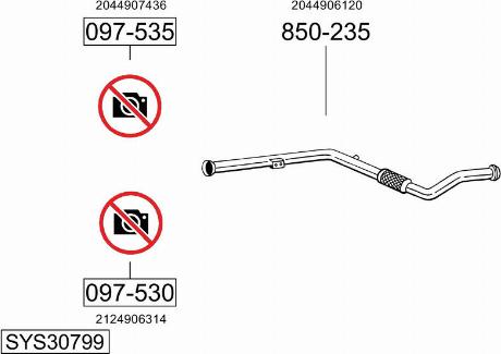 Bosal SYS30799 - Система випуску ОГ autocars.com.ua