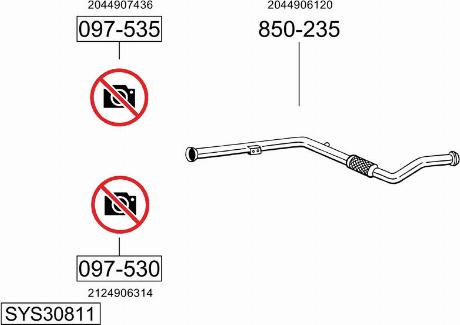 Bosal SYS30811 - Система выпуска ОГ autodnr.net