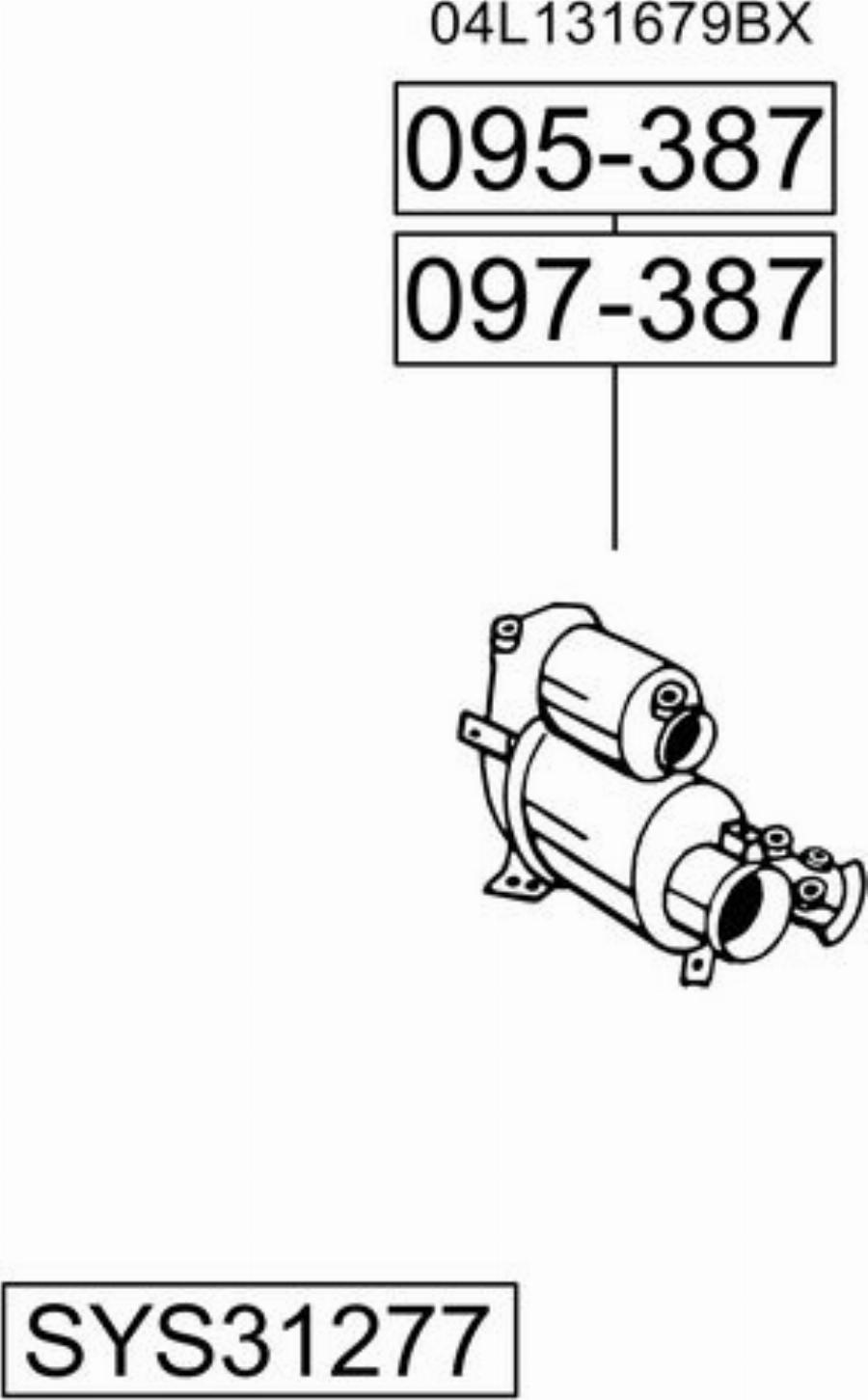 Bosal SYS31277 - Система випуску ОГ autocars.com.ua