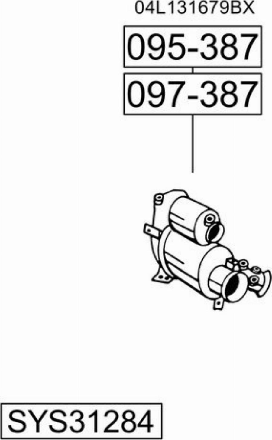 Bosal SYS31284 - Система випуску ОГ autocars.com.ua