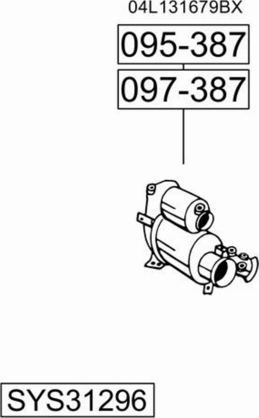 Bosal SYS31296 - Система випуску ОГ autocars.com.ua