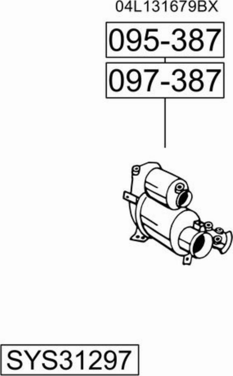Bosal SYS31297 - Система випуску ОГ autocars.com.ua