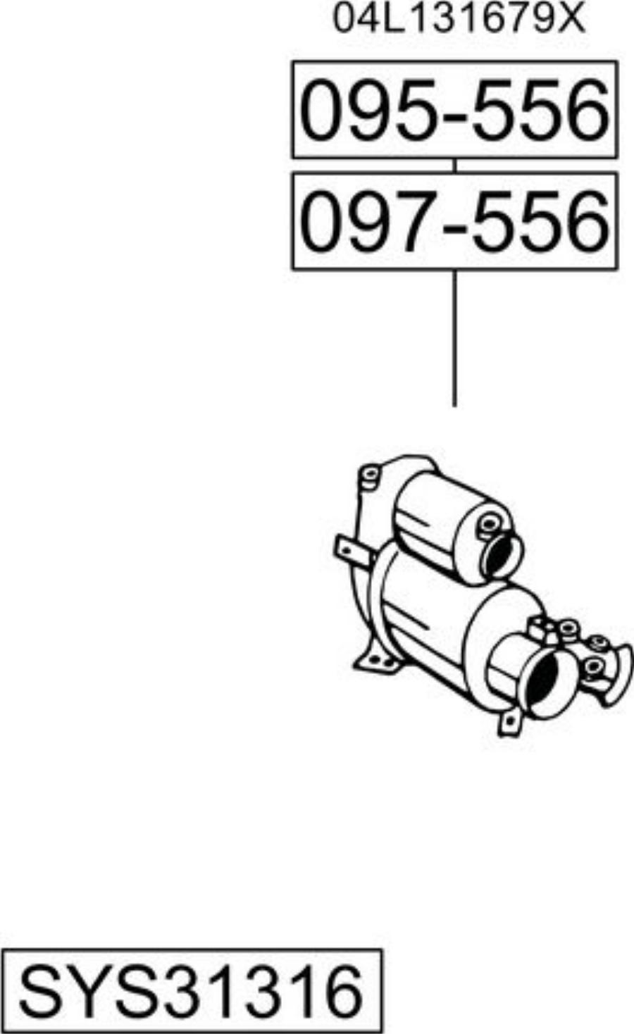 Bosal SYS31316 - Система випуску ОГ autocars.com.ua