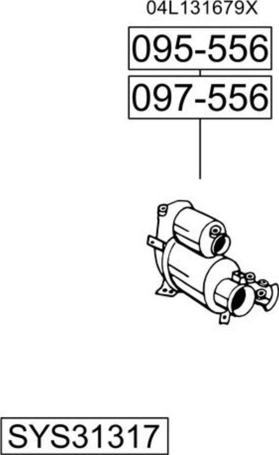 Bosal SYS31317 - Система випуску ОГ autocars.com.ua