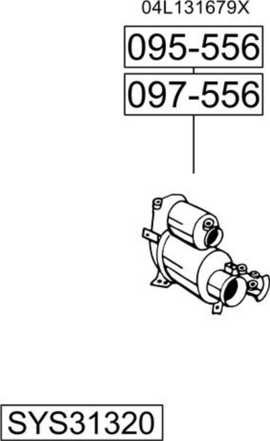 Bosal SYS31320 - Система выпуска ОГ avtokuzovplus.com.ua