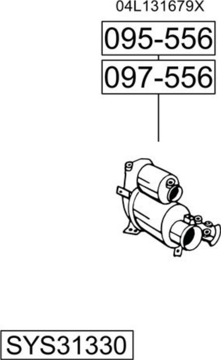 Bosal SYS31330 - Система випуску ОГ autocars.com.ua