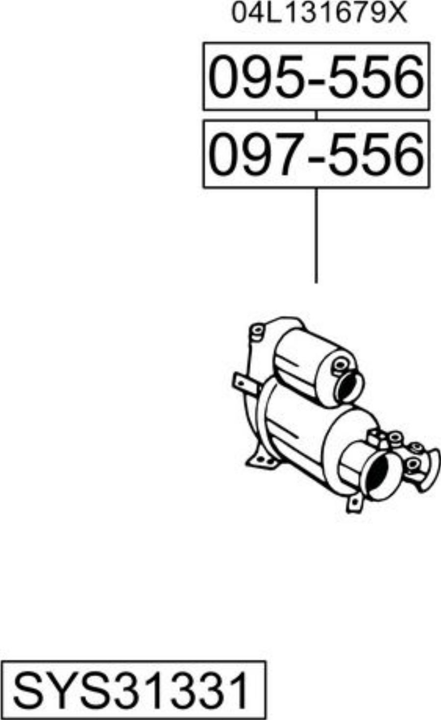 Bosal SYS31331 - Система випуску ОГ autocars.com.ua