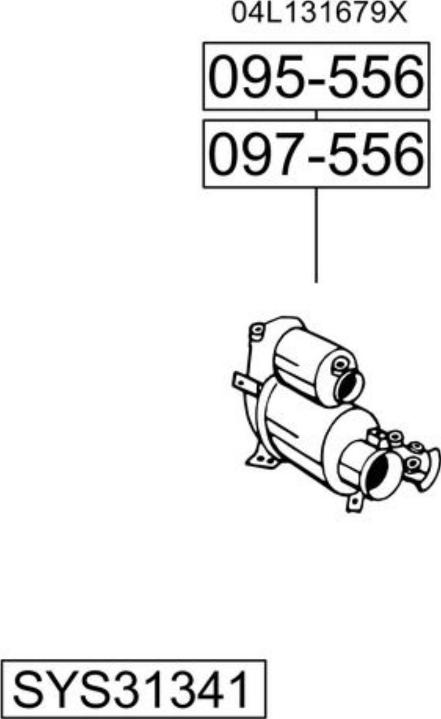 Bosal SYS31341 - Система випуску ОГ autocars.com.ua