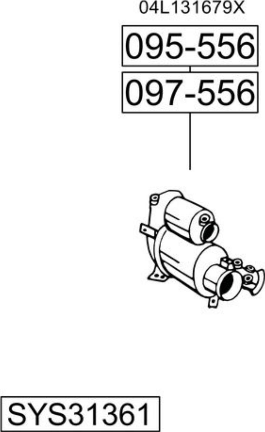 Bosal SYS31361 - Система випуску ОГ autocars.com.ua
