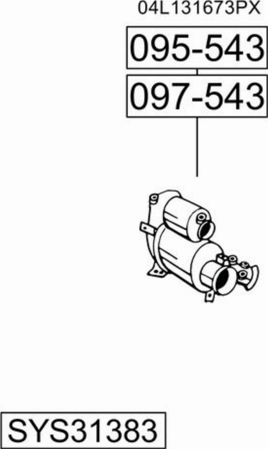 Bosal SYS31383 - Система випуску ОГ autocars.com.ua