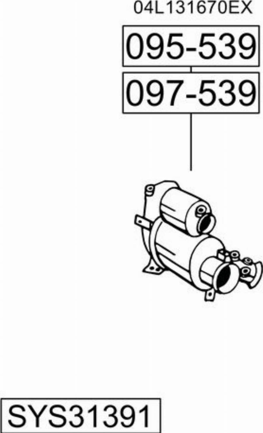 Bosal SYS31391 - Система випуску ОГ autocars.com.ua