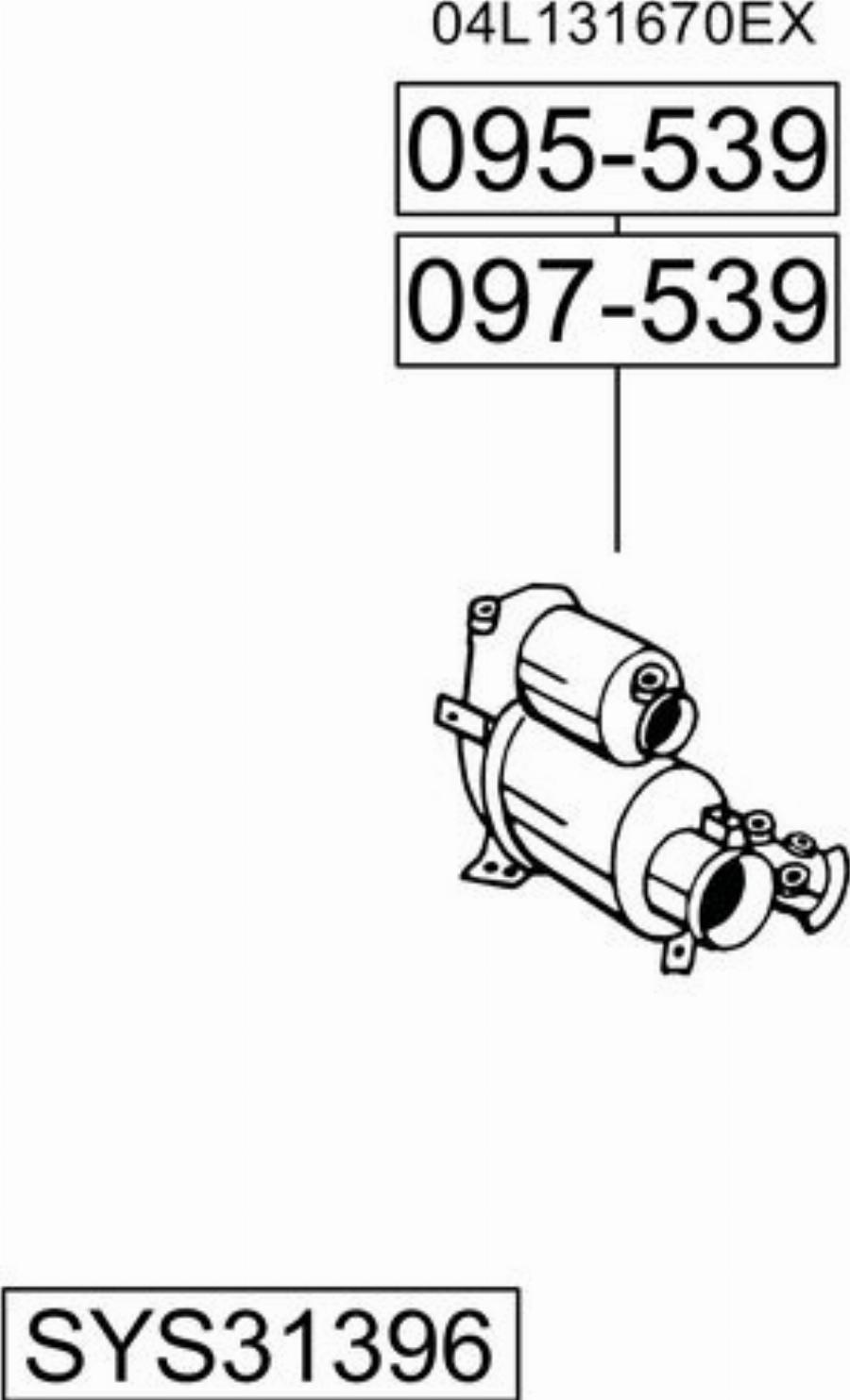 Bosal SYS31396 - Система випуску ОГ autocars.com.ua