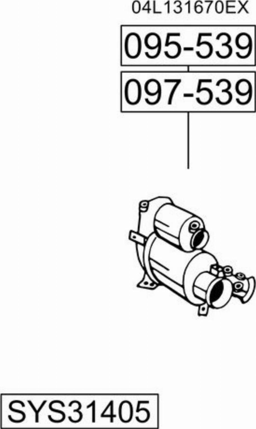 Bosal SYS31405 - Система випуску ОГ autocars.com.ua