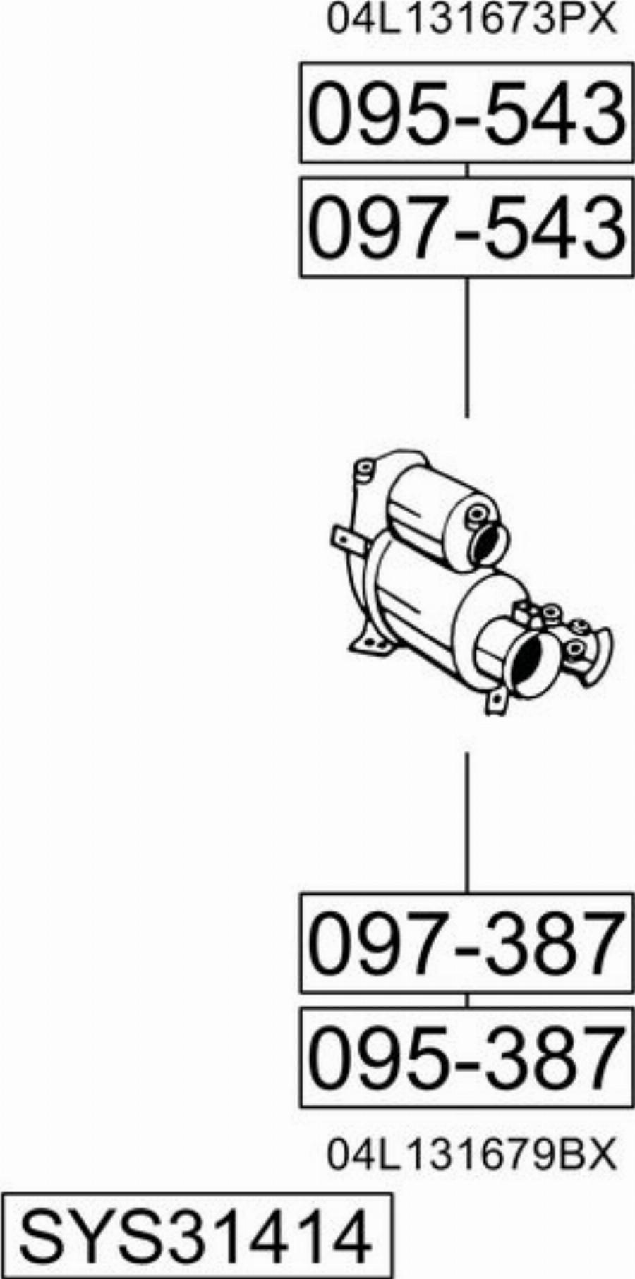 Bosal SYS31414 - Система випуску ОГ autocars.com.ua