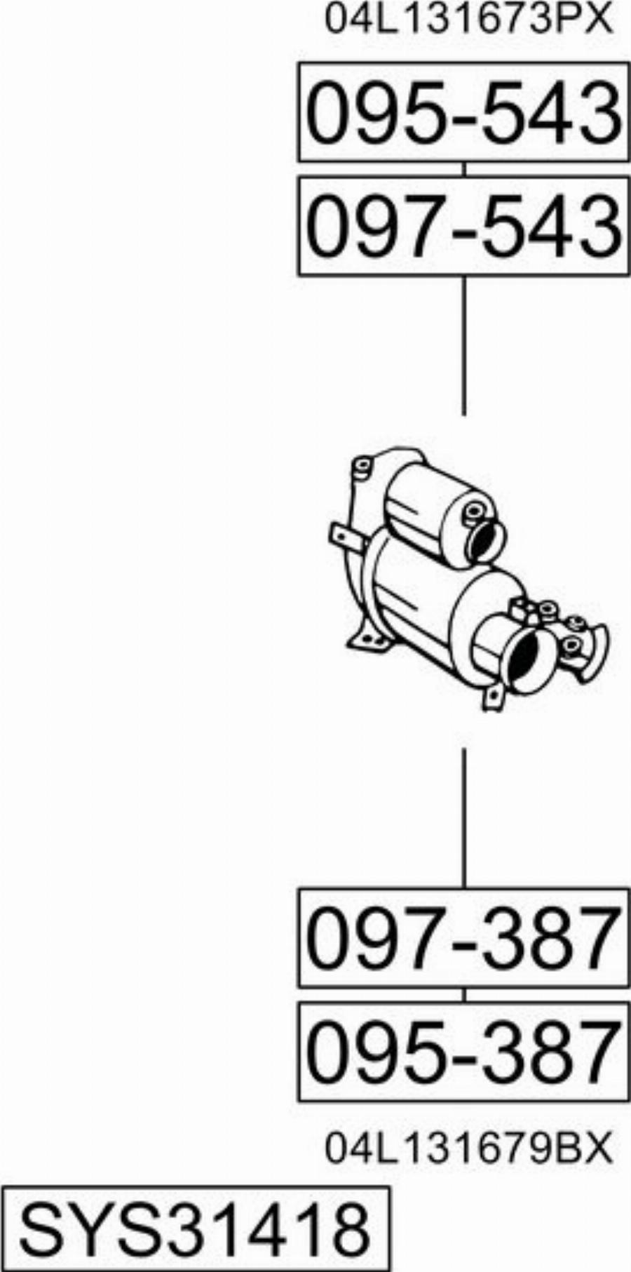 Bosal SYS31418 - Система випуску ОГ autocars.com.ua