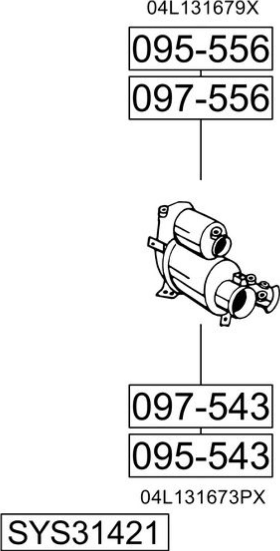 Bosal SYS31421 - Система випуску ОГ autocars.com.ua