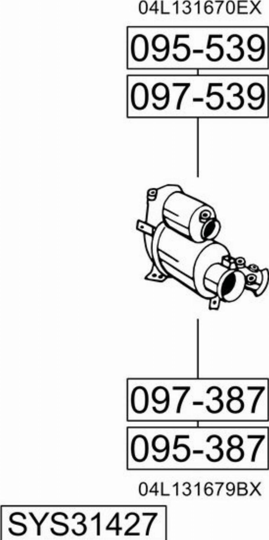 Bosal SYS31427 - Система випуску ОГ autocars.com.ua