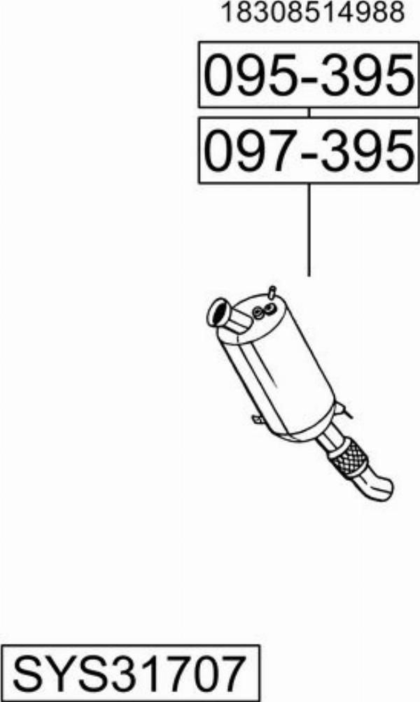Bosal SYS31707 - Система випуску ОГ autocars.com.ua