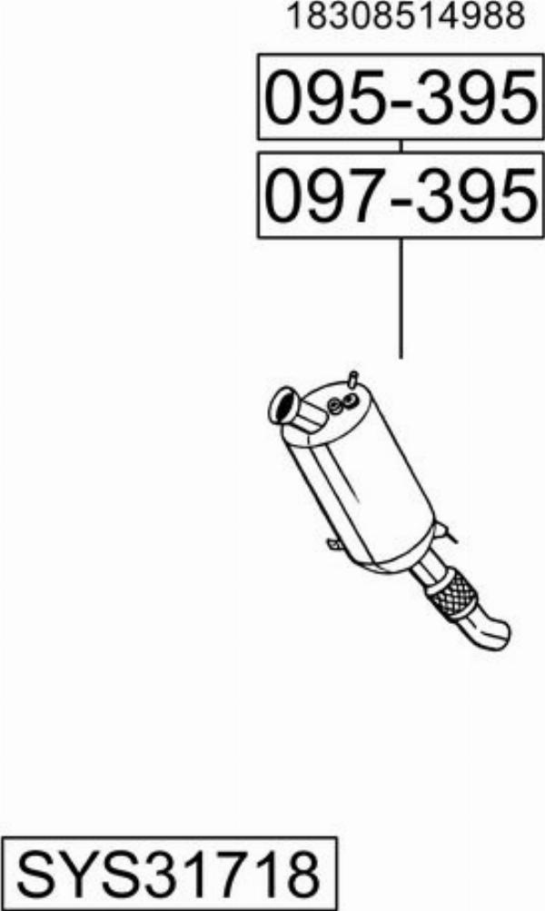 Bosal SYS31718 - Система випуску ОГ autocars.com.ua