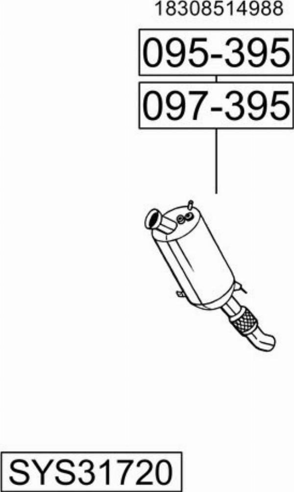 Bosal SYS31720 - Система випуску ОГ autocars.com.ua