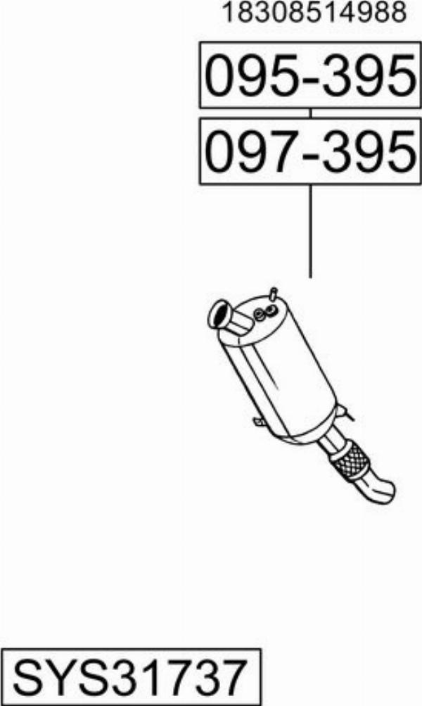 Bosal SYS31737 - Система випуску ОГ autocars.com.ua