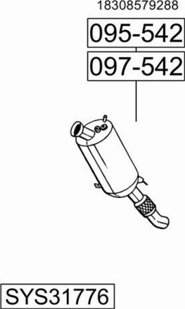 Bosal SYS31776 - Система випуску ОГ autocars.com.ua
