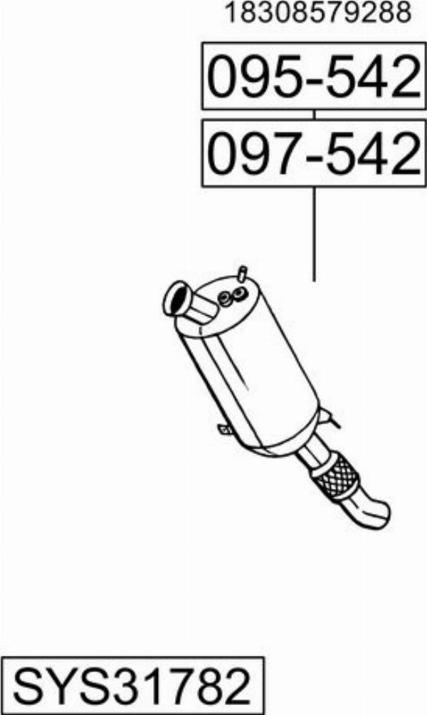 Bosal SYS31782 - Система випуску ОГ autocars.com.ua