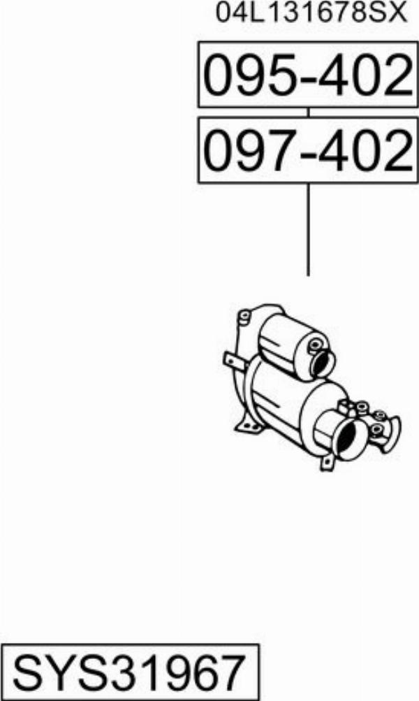 Bosal SYS31967 - Система випуску ОГ autocars.com.ua
