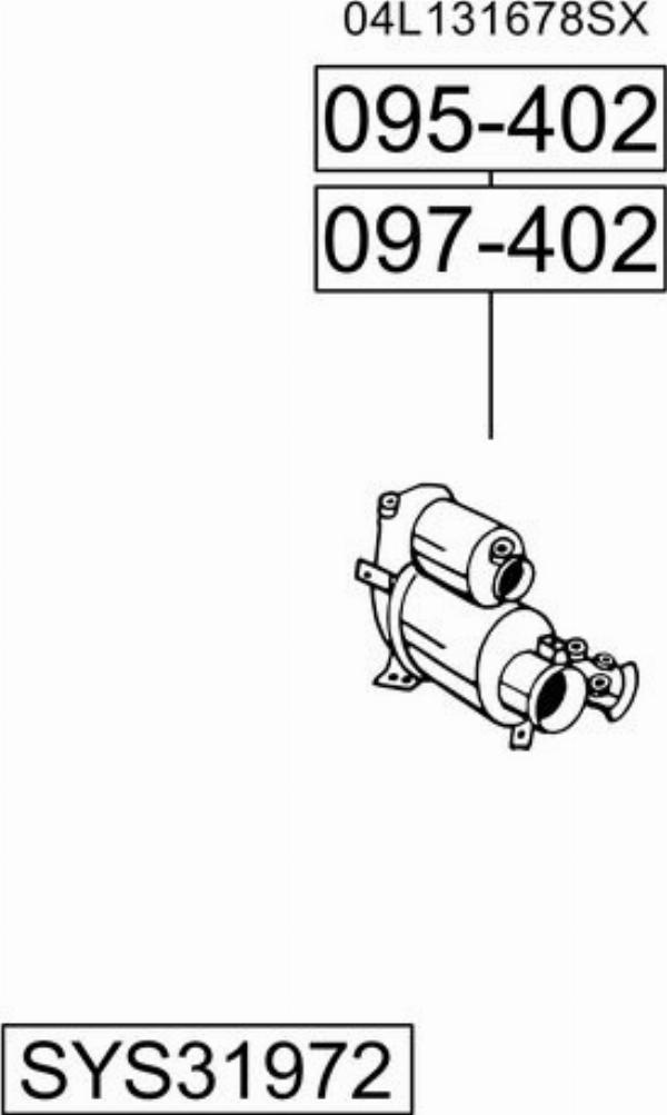 Bosal SYS31972 - Система випуску ОГ autocars.com.ua