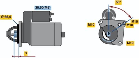 BOSCH 0001106022 - Стартер autocars.com.ua