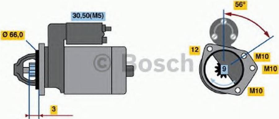 BOSCH 0 001 106 024 - Стартер autodnr.net